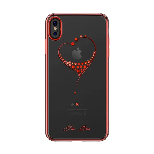 Kingxbar Wish tok Swarovski kristály díszítéssel iPhone XS MAX piros színben - 1