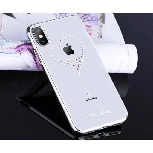 Kingxbar Wish tok Swarovski kristály díszítéssel iPhone XS MAX ezüst színben - 2