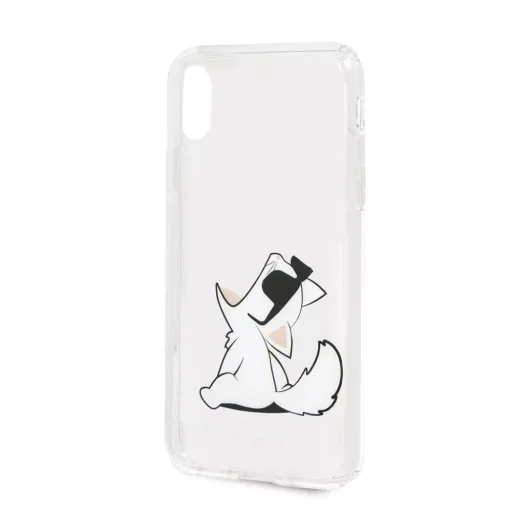 Karl Lagerfeld Choupette mintás tok iPhone X/XS áttetsző - 2