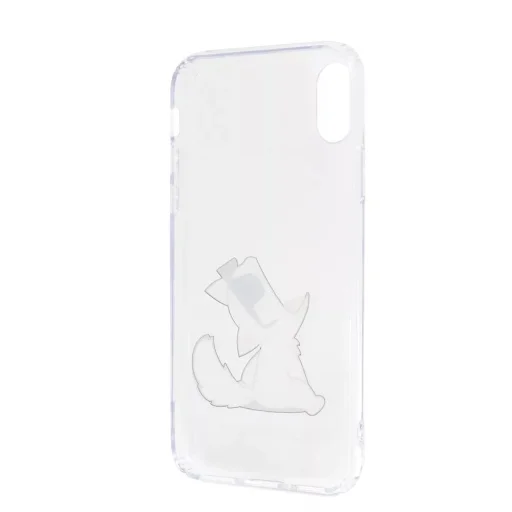 Karl Lagerfeld Choupette mintás tok iPhone X/XS áttetsző - 3