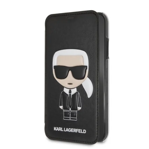 Karl Lagerfeld Iconic iPhone XR fliptok fekete (KLFLBKI61IKPUBK) - 3