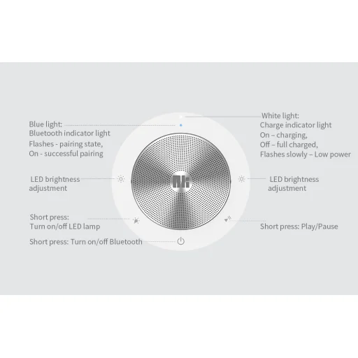 Nillkin MC4 Phantom II bluetooth hangszóró, asztali LED lámpa - 3