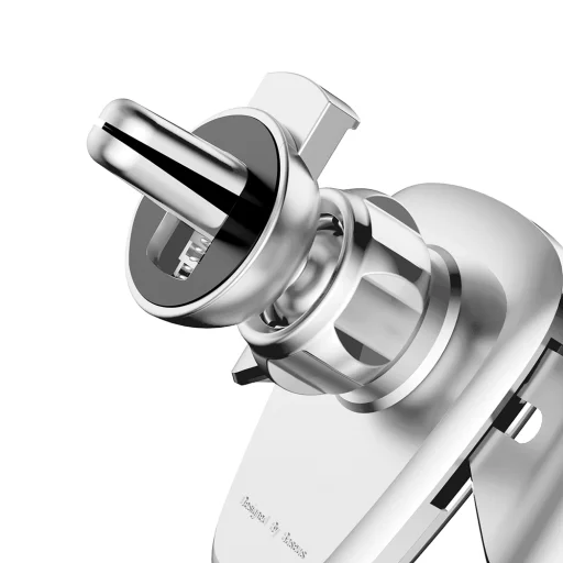 Baseus Gravity univerzális szellőzőre erősíthető autós telefontartó ezüst színben - 7