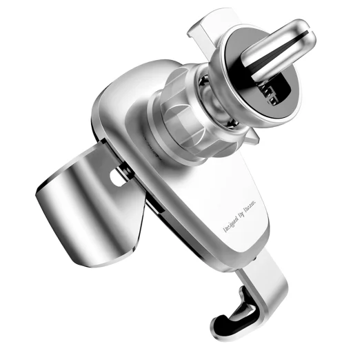 Baseus Gravity univerzális szellőzőre erősíthető autós telefontartó ezüst színben - 4