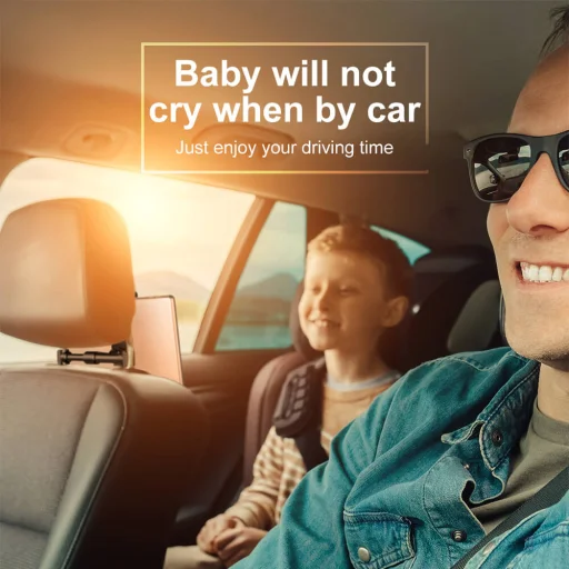 Baseus SUHZ-01 fejtámlára rögzíthető univerzális tablettartó fekete színben 4.7 - 12.9'' - 3