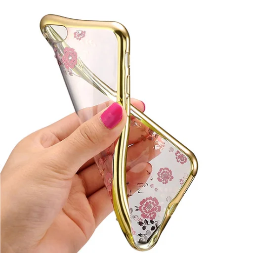 Flower virágmintás tok Samsung A40 arany - 3