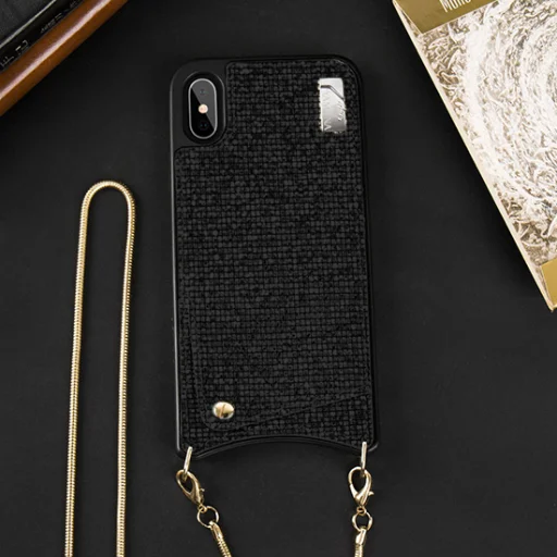 iPhone XS MAX BAG flitteres tok fekete - 7