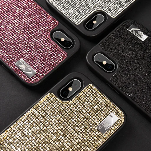 iPhone XS MAX BAG flitteres tok fekete - 4