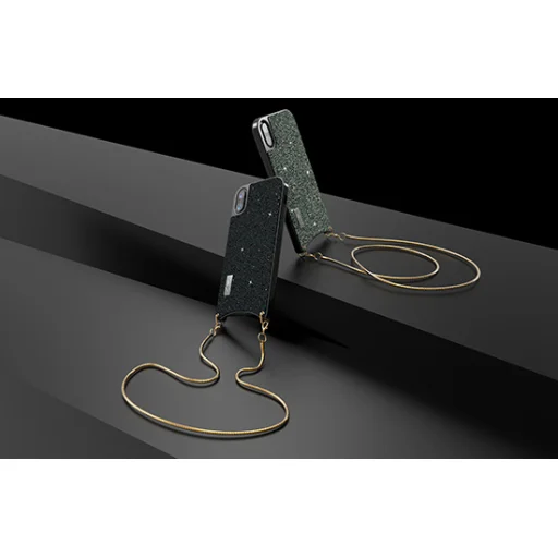 Iphone XS MAX BAG flitteres tok szürke - 3