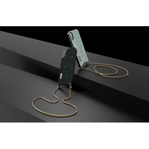 Iphone XS MAX BAG flitteres tok szürke - 4