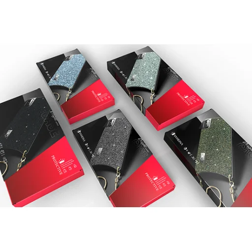 Iphone XS MAX BAG flitteres tok szürke - 6