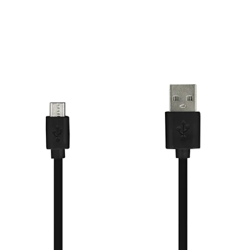 Micro USB - USB kábel gyorstöltéshez fekete színben 2m - 1