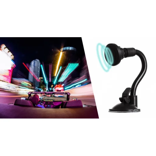 Univerzális autós telefontartó flexibilis karral fekete színben - 3