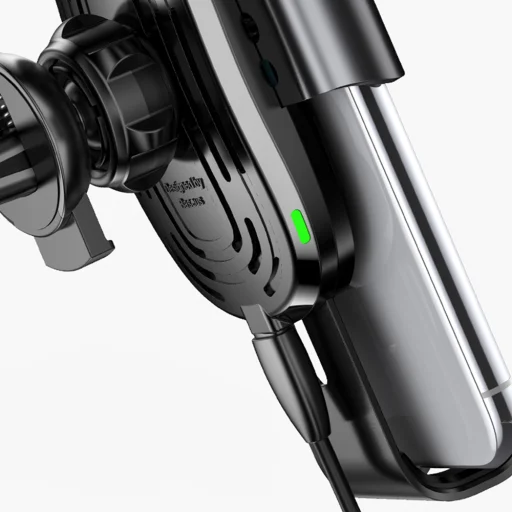 Baseus Gravity vezeték nélküli autós Qi gyorstöltő és telefontartó ezüst - 7