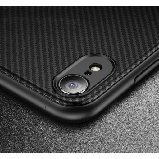 iPaky Carbon Fiber flexibilis TPU tok iPhone XR kék - 7