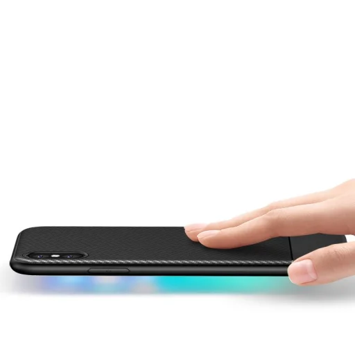 iPaky Carbon Fiber flexibilis TPU tok iPhone XR kék - 6