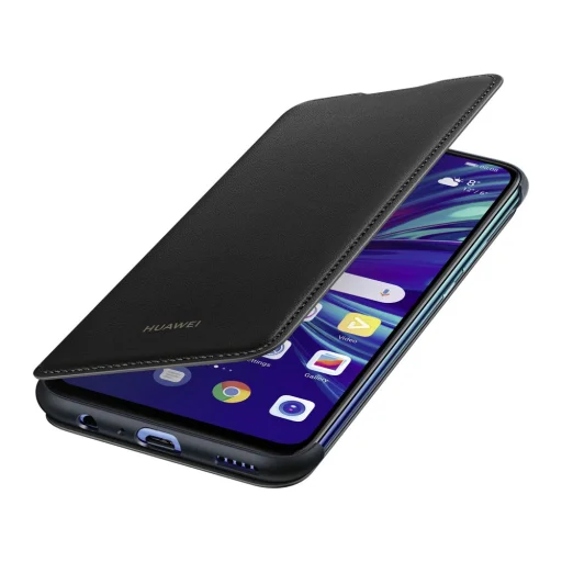 Huawei Wallet Cover Bookcase gyári fekete flip tok Huawei P Smart 2019 telefonhoz - 4
