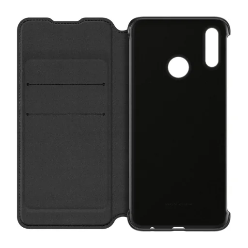 Huawei Wallet Cover Bookcase gyári fekete flip tok Huawei P Smart 2019 telefonhoz - 5