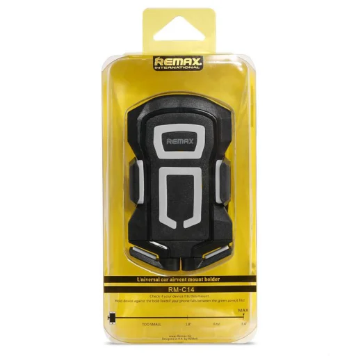 Remax szellőzőre erősíthető autós teleszkópos telefontartó fekete - 7