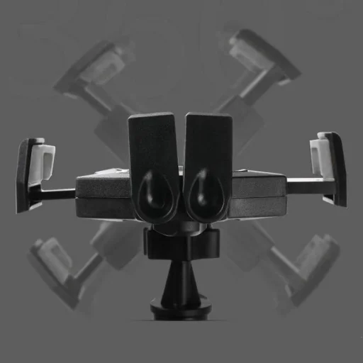 Remax szellőzőre erősíthető autós teleszkópos telefontartó fekete - 5