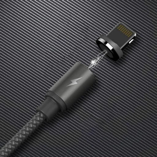 Remax RC-095i mágneses USB/Lightning kábel LED világítással 1m 1A fekete - 11