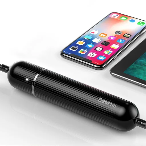 Baseus Energy 2in1 Powerbank 2500 mAh + USB/lightning kábel 2.4A fekete - 7