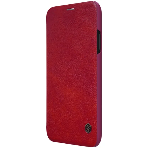Nillkin Qin bőr fliptok iPhone XR piros színben - 1
