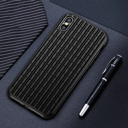 iPhone XS MAX iPaky Waffle flexibilis TPU tok fekete - 9