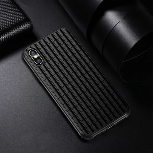 iPhone XS MAX iPaky Waffle flexibilis TPU tok fekete - 4