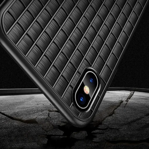 iPhone XS MAX iPaky Waffle flexibilis TPU tok fekete - 13