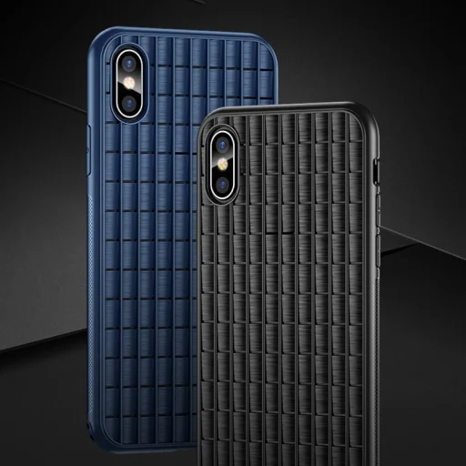 iPhone XS MAX iPaky Waffle flexibilis TPU tok fekete - 2