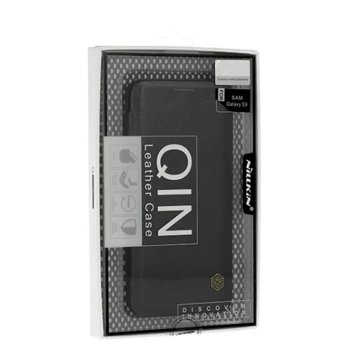 Nillkin Qin bőr fliptok Samsung S9 Plus fekete színben - 11