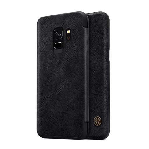 Nillkin Qin bőr fliptok Samsung S9 Plus fekete színben - 5