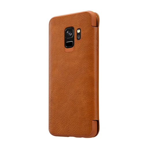 Nillkin Qin bőr fliptok Samsung S9 Plus barna - 4