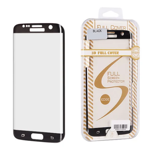 9H kijelzővédő üvegfólia Samsung S9 Plus fekete kerettel - 1