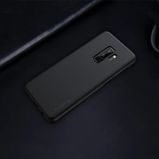 Nillkin Super Frosted Shield tok + ajándék támaszték Samsung S9 Plus fekete - 6