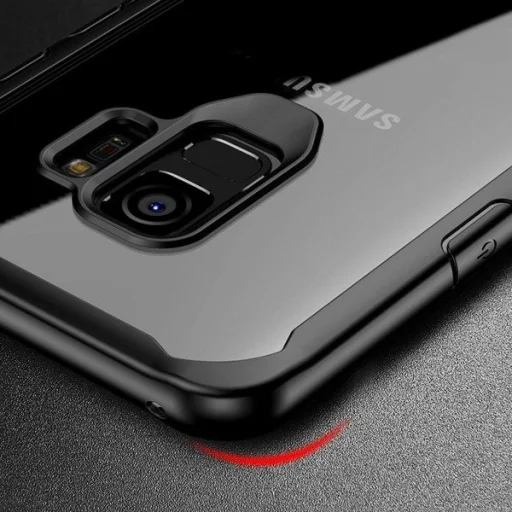 IPAKY Frame áttetsző TPU tok Samsung S9 Plus világos rózsaszín kerettel - 7