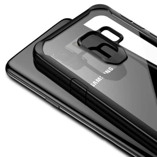IPAKY Frame áttetsző TPU tok Samsung S9 Plus világos rózsaszín kerettel - 8