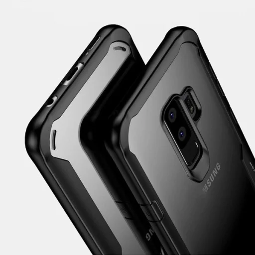 IPAKY Frame áttetsző TPU tok Samsung S9 Plus világos rózsaszín kerettel - 3