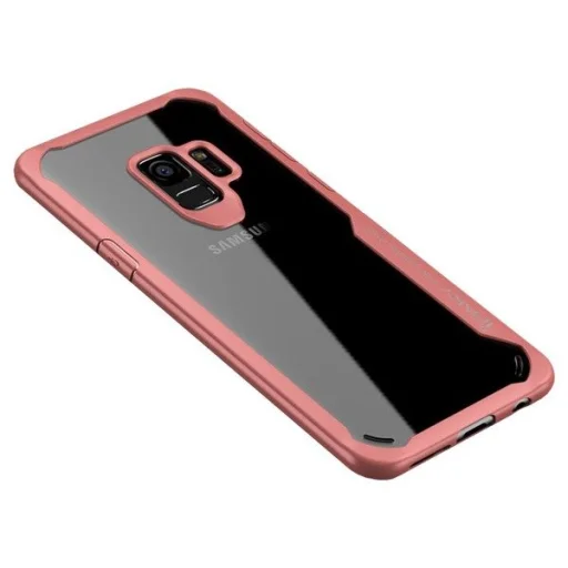 IPAKY Frame áttetsző TPU tok Samsung S9 Plus világos rózsaszín kerettel - 1