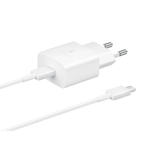 Samsung USB Hálózati töltő adapter USB Type-C 15W PD AFC + USB Type-C kábel fehér (EP-T1510XWEGEU) gyári - 4
