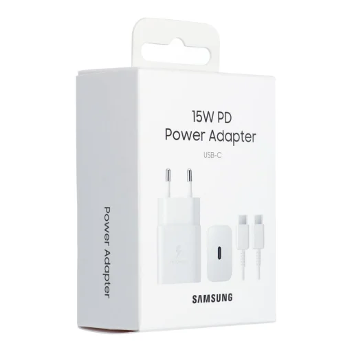Samsung USB Hálózati töltő adapter USB Type-C 15W PD AFC + USB Type-C kábel fehér (EP-T1510XWEGEU) gyári - 5