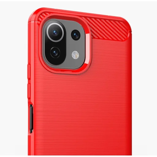 Xiaomi Mi 11 Lite 5G Carbon szénszál mintájú TPU tok fekete - 9