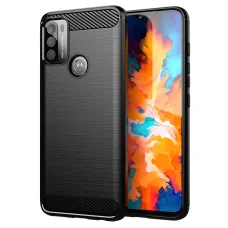 Motorola Moto G50 Carbon szénszál mintájú TPU tok fekete