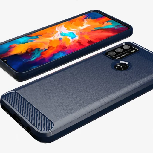 Motorola Moto G50 Carbon szénszál mintájú TPU tok fekete - 12