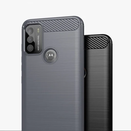 Motorola Moto G50 Carbon szénszál mintájú TPU tok fekete - 7