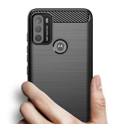 Motorola Moto G50 Carbon szénszál mintájú TPU tok fekete - 8