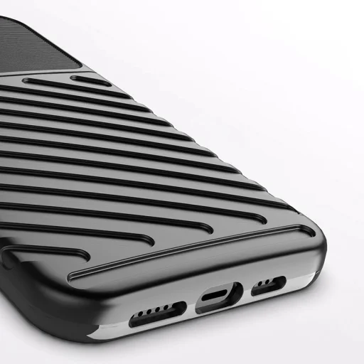 iPhone 13 Pro Max Thunder fokozott védelmet biztosító flexibilis TPU tok fekete - 14