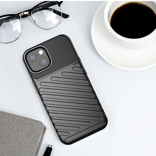 iPhone 13 mini Thunder fokozott védelmet biztosító flexibilis TPU tok fekete - 6