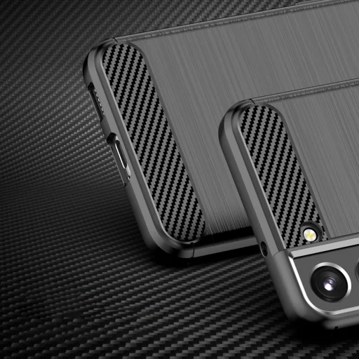 Samsung Galaxy S22 Plus Carbon szénszál mintájú TPU tok fekete - 6